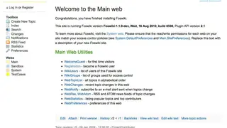Foswiki screenshot