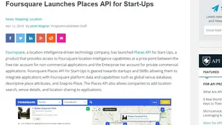 Foursquare Places API screenshot