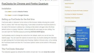 Foxclocks screenshot