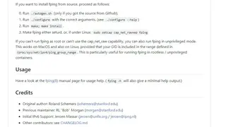 Fping (open source) screenshot
