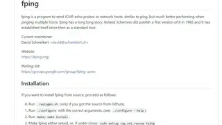 Fping (open source) screenshot