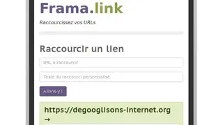 Framalink screenshot