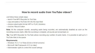Free MP3 Recorder for YouTube screenshot