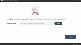 Free PDF Password Recovery screenshot