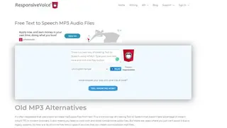 Free Text to Speech MP3 Audio Files screenshot