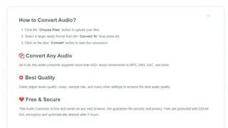 FreeConvert Audio Converter screenshot