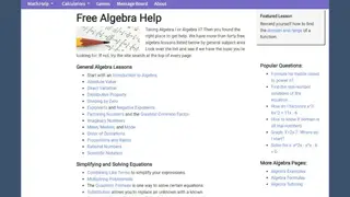 FreeMathHelp screenshot