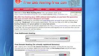 FreeWebHostingArea screenshot