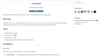 Freshfetch screenshot