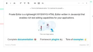 Froala Editor screenshot