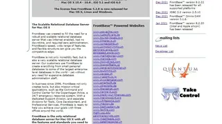 FrontBase screenshot