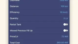 FuelLog screenshot