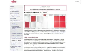 Fujitsu PaaS screenshot