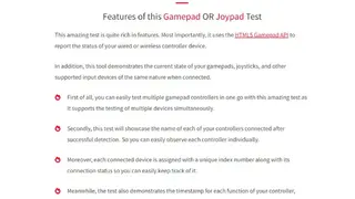 Gamepad Test screenshot