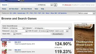 GameRankings screenshot