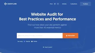Geekflare Website Performance Audit screenshot