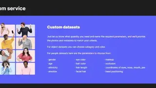 Generated Photos Datasets screenshot