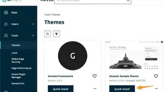 Genesis Framework screenshot