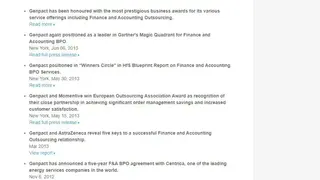 Genpact Finance and Accounting Outsourcing screenshot