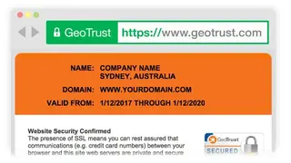 GeoTrust SSL screenshot