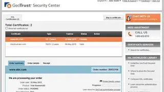 GeoTrust SSL screenshot