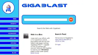 Gigablast screenshot