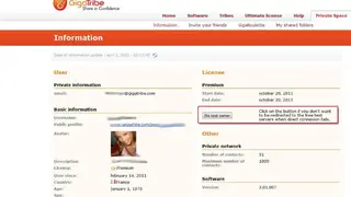Gigatribe screenshot