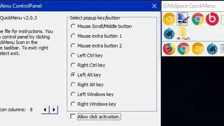 GiMeSpace QuickMenu screenshot