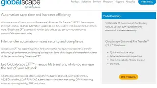 GlobalSCAPE Enhanced File Transfer screenshot