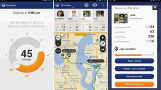 Glympse screenshot