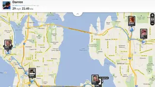 Glympse screenshot