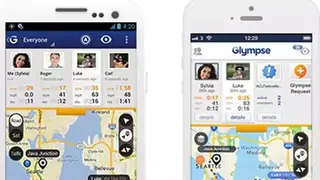 Glympse screenshot