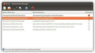 Gnome Encfs Manager screenshot
