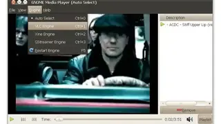 Gnome media player screenshot