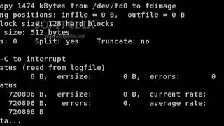 GNU ddrescue screenshot
