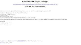 GNU Debugger screenshot