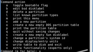 GNU fdisk screenshot
