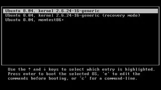 GNU GRUB screenshot
