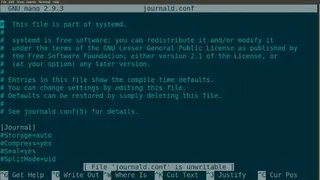 GNU nano screenshot