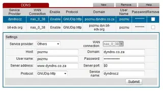 GnuDIP Dynamic DNS screenshot