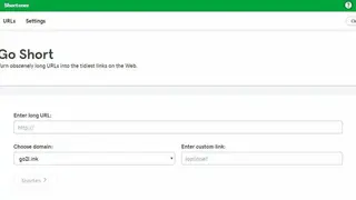 GoDaddy URL shortener screenshot