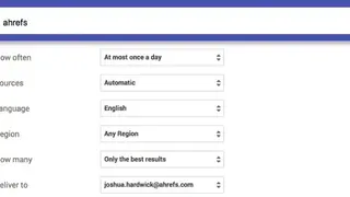 Google Alerts screenshot