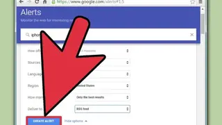 Google Alerts screenshot