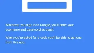 Google Authenticator screenshot