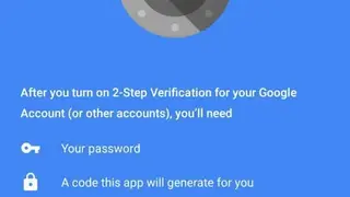 Google Authenticator screenshot