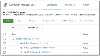 Google Campaign Manager 360 screenshot