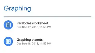 Google Classroom screenshot