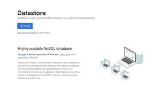 Google Cloud Datastore screenshot