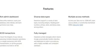 Google Cloud Datastore screenshot