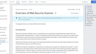Google Cloud Security Scanner screenshot